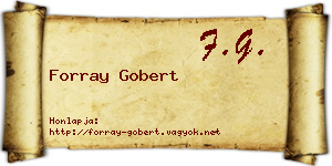 Forray Gobert névjegykártya